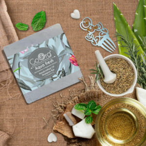 GoOrg Aqua Fresh Cold Processed Shampoo Bar with Peppermint and Rosemary for itchy Scalp